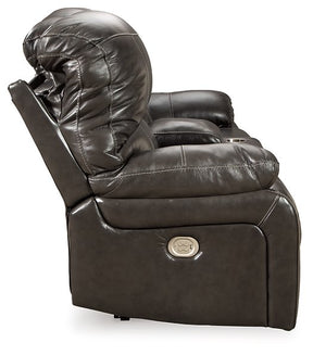 Hallstrung Power Reclining Loveseat with Console - Half Price Furniture