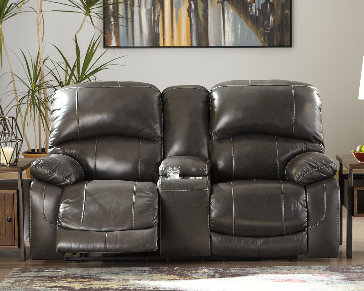 Hallstrung Power Reclining Loveseat with Console - Half Price Furniture