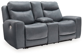 Mindanao Power Reclining Loveseat with Console - Half Price Furniture