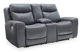 Mindanao Power Reclining Loveseat with Console - Half Price Furniture