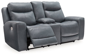 Mindanao Power Reclining Loveseat with Console - Half Price Furniture