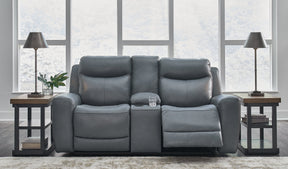 Mindanao Power Reclining Loveseat with Console - Half Price Furniture
