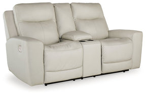 Mindanao Power Reclining Loveseat with Console - Half Price Furniture