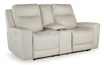 Mindanao Power Reclining Loveseat with Console - Half Price Furniture