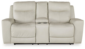 Mindanao Power Reclining Loveseat with Console - Half Price Furniture