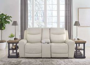 Mindanao Power Reclining Loveseat with Console - Half Price Furniture