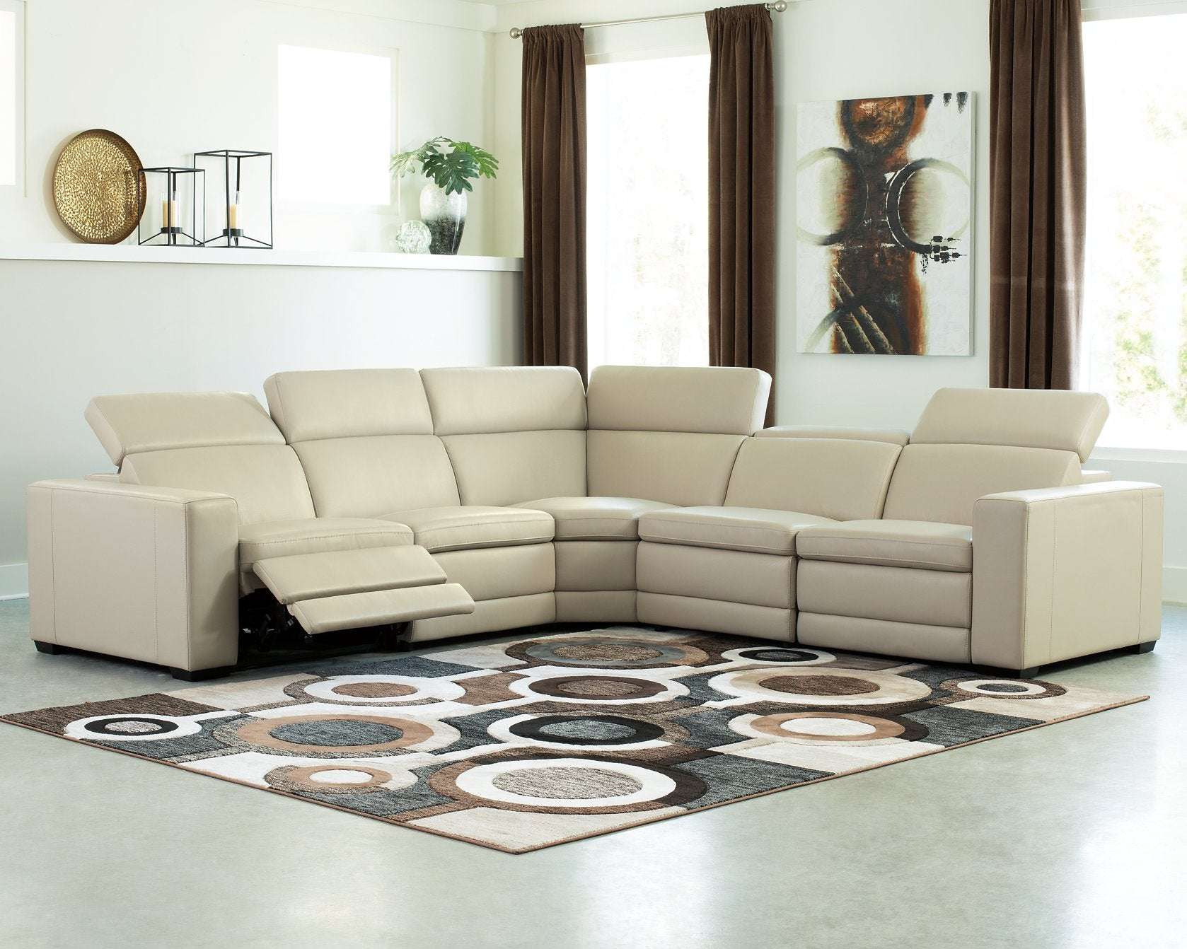 Texline Power Reclining Sectional Half Price Furniture