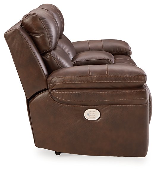 Edmar Power Reclining Loveseat with Console - Half Price Furniture