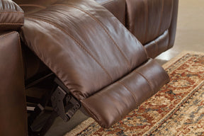 Edmar Power Reclining Loveseat with Console Half Price Furniture