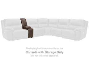 Dunleith 3-Piece Power Reclining Loveseat with Console - Sectional - Half Price Furniture