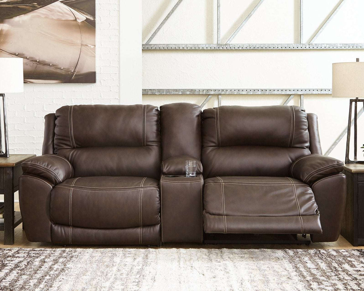 Dunleith 3-Piece Power Reclining Loveseat with Console - Sectional - Half Price Furniture