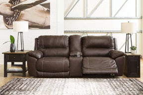 Dunleith 3-Piece Power Reclining Loveseat with Console - Sectional - Half Price Furniture