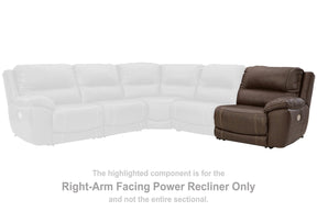 Dunleith 3-Piece Power Reclining Loveseat with Console - Sectional - Half Price Furniture