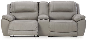 Dunleith 3-Piece Power Reclining Sectional Loveseat with Console - Loveaseat - Half Price Furniture