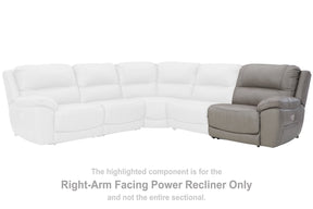Dunleith 3-Piece Power Reclining Sectional Loveseat with Console - Loveaseat - Half Price Furniture