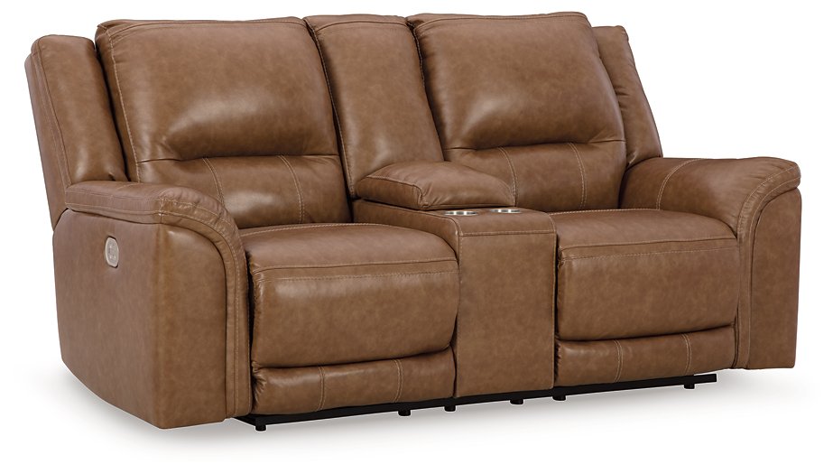 Trasimeno Power Reclining Loveseat with Console - Las Vegas Furniture Stores