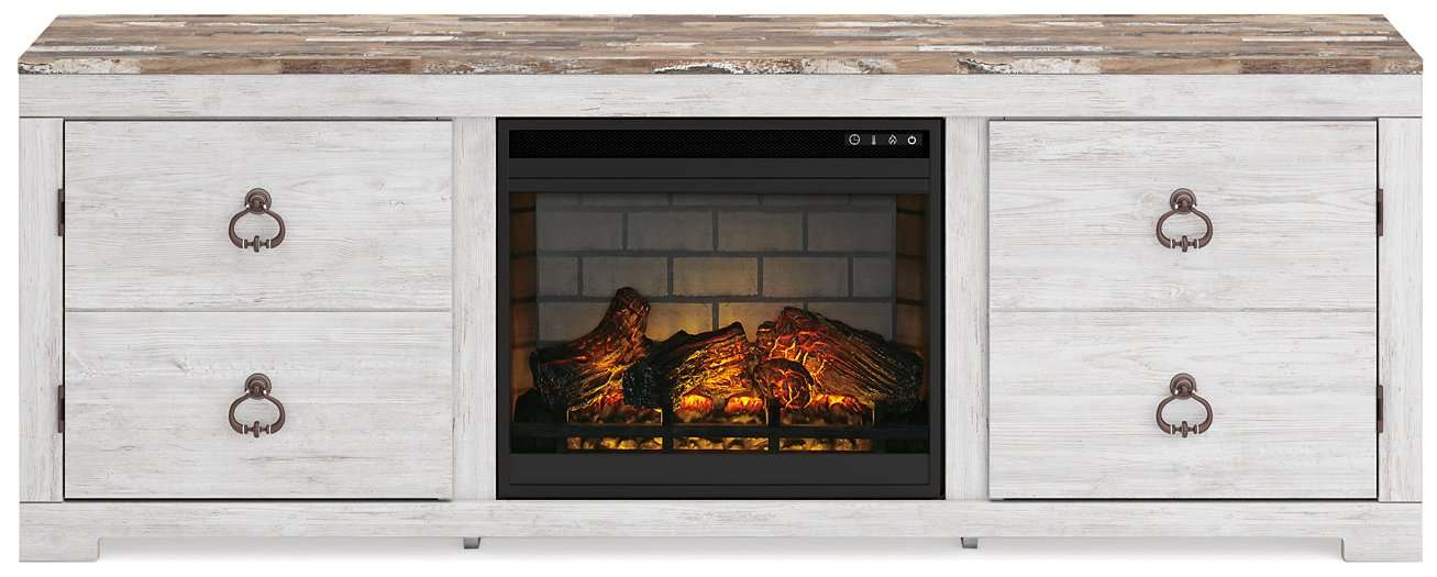 Willowton 72" TV Stand with Electric Fireplace - Half Price Furniture