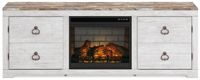 Willowton 72" TV Stand with Electric Fireplace - Half Price Furniture