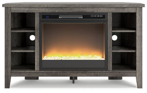 Arlenbry Corner TV Stand with Electric Fireplace - Half Price Furniture