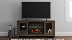 Arlenbry 60" TV Stand with Electric Fireplace - Half Price Furniture