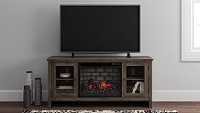Arlenbry 60" TV Stand with Electric Fireplace - TV Stand - Half Price Furniture