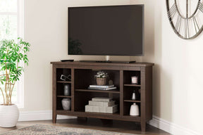 Camiburg Corner TV Stand with Electric Fireplace Half Price Furniture