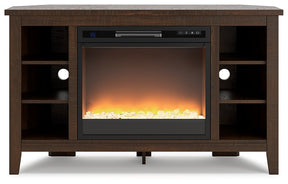 Camiburg Corner TV Stand with Electric Fireplace - Half Price Furniture