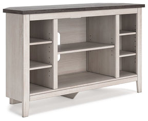 Dorrinson Corner TV Stand with Electric Fireplace - TV Stand - Half Price Furniture