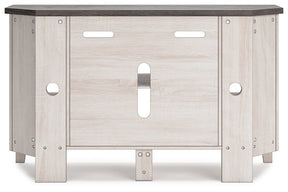 Dorrinson Corner TV Stand with Electric Fireplace - TV Stand - Half Price Furniture