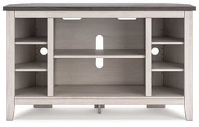 Dorrinson Corner TV Stand with Electric Fireplace - TV Stand - Half Price Furniture