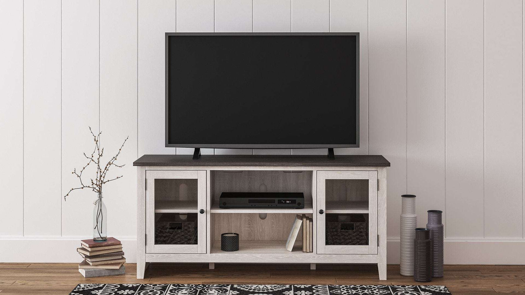 Dorrinson 60" TV Stand with Electric Fireplace - TV Stand - Half Price Furniture