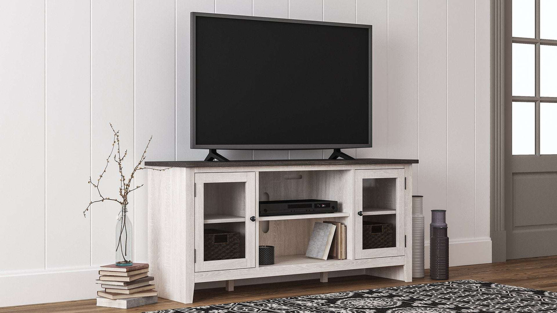 Dorrinson 60" TV Stand with Electric Fireplace - TV Stand - Half Price Furniture