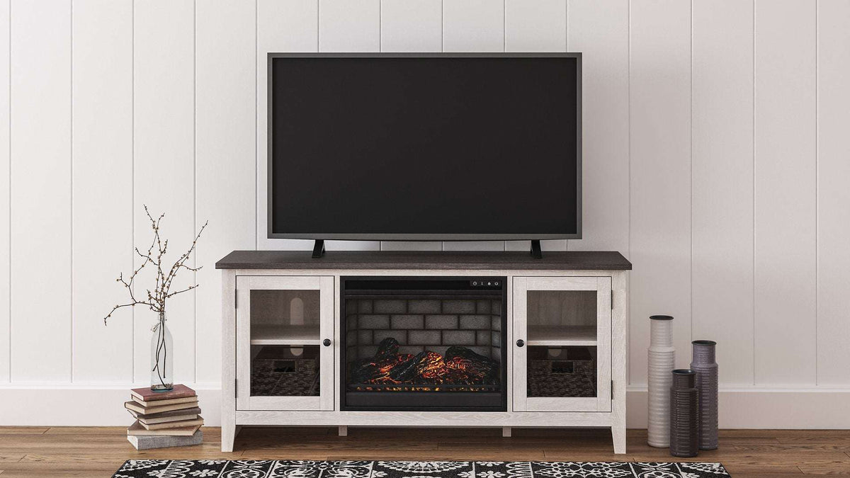 Dorrinson 60" TV Stand with Electric Fireplace - TV Stand - Half Price Furniture