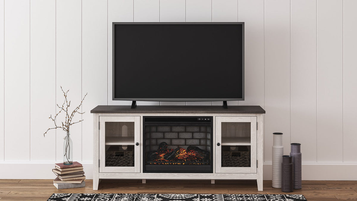 Dorrinson 60" TV Stand with Electric Fireplace - TV Stand - Half Price Furniture