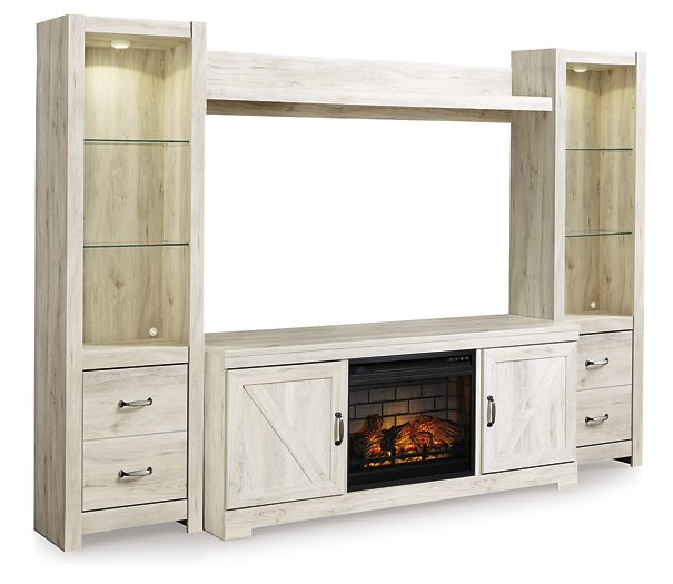 Bellaby 4-Piece Entertainment Center with Electric Fireplace  Half Price Furniture