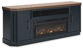 Landocken 83" TV Stand with Electric Fireplace Half Price Furniture