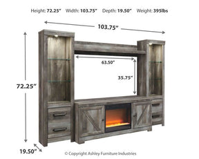 Wynnlow 4-Piece Entertainment Center with Electric Fireplace Half Price Furniture