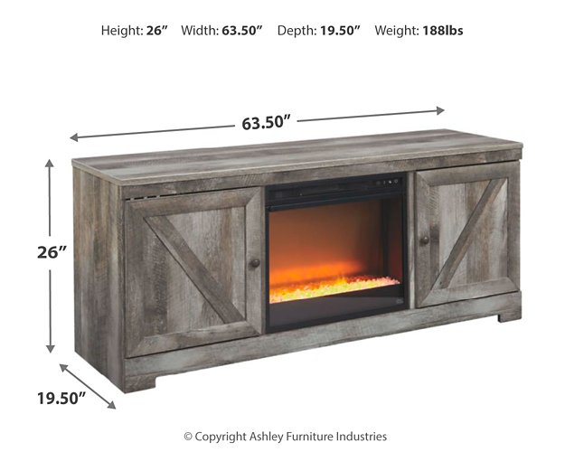 Wynnlow 63" TV Stand with Electric Fireplace - Half Price Furniture