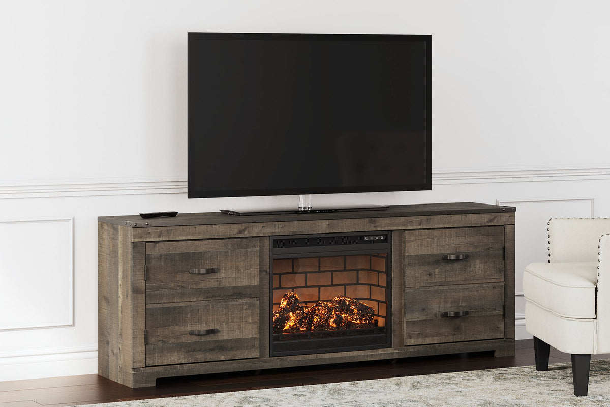 Trinell 72" TV Stand with Electric Fireplace - Half Price Furniture