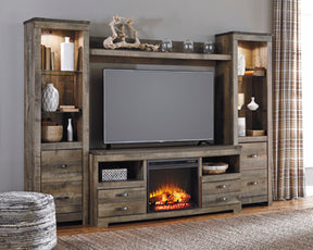 Trinell 4-Piece Entertainment Center with Electric Fireplace - Half Price Furniture
