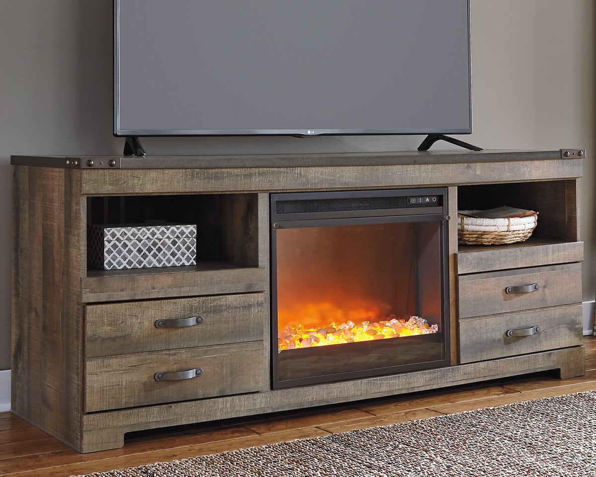 Trinell 63" TV Stand with Electric Fireplace - Half Price Furniture