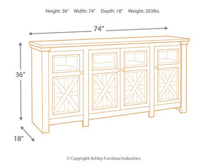 Bolanburg 74" TV Stand - TV Stand - Half Price Furniture