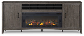 Montillan 84" TV Stand with Electric Fireplace - Half Price Furniture