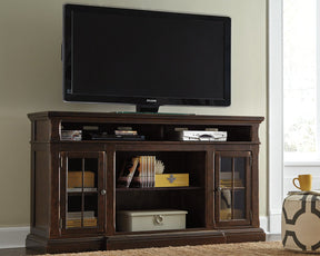 Roddinton 72" TV Stand with Electric Fireplace Half Price Furniture