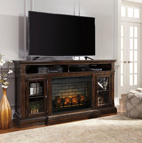 Roddinton 72" TV Stand with Electric Fireplace - Half Price Furniture