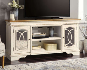 Realyn 74" TV Stand with Electric Fireplace - Half Price Furniture