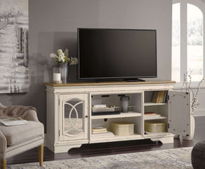 Realyn 74" TV Stand with Electric Fireplace - Half Price Furniture