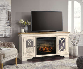 Realyn 74" TV Stand with Electric Fireplace - Half Price Furniture