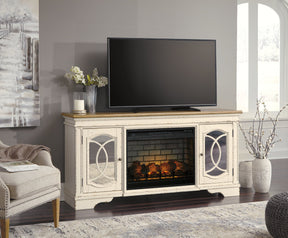 Realyn 74" TV Stand with Electric Fireplace - Half Price Furniture
