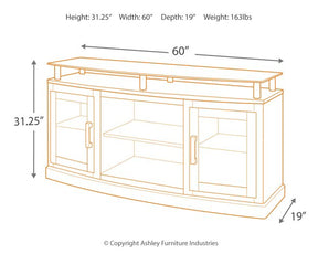 Chanceen 60" TV Stand with Electric Fireplace - TV Stand - Half Price Furniture